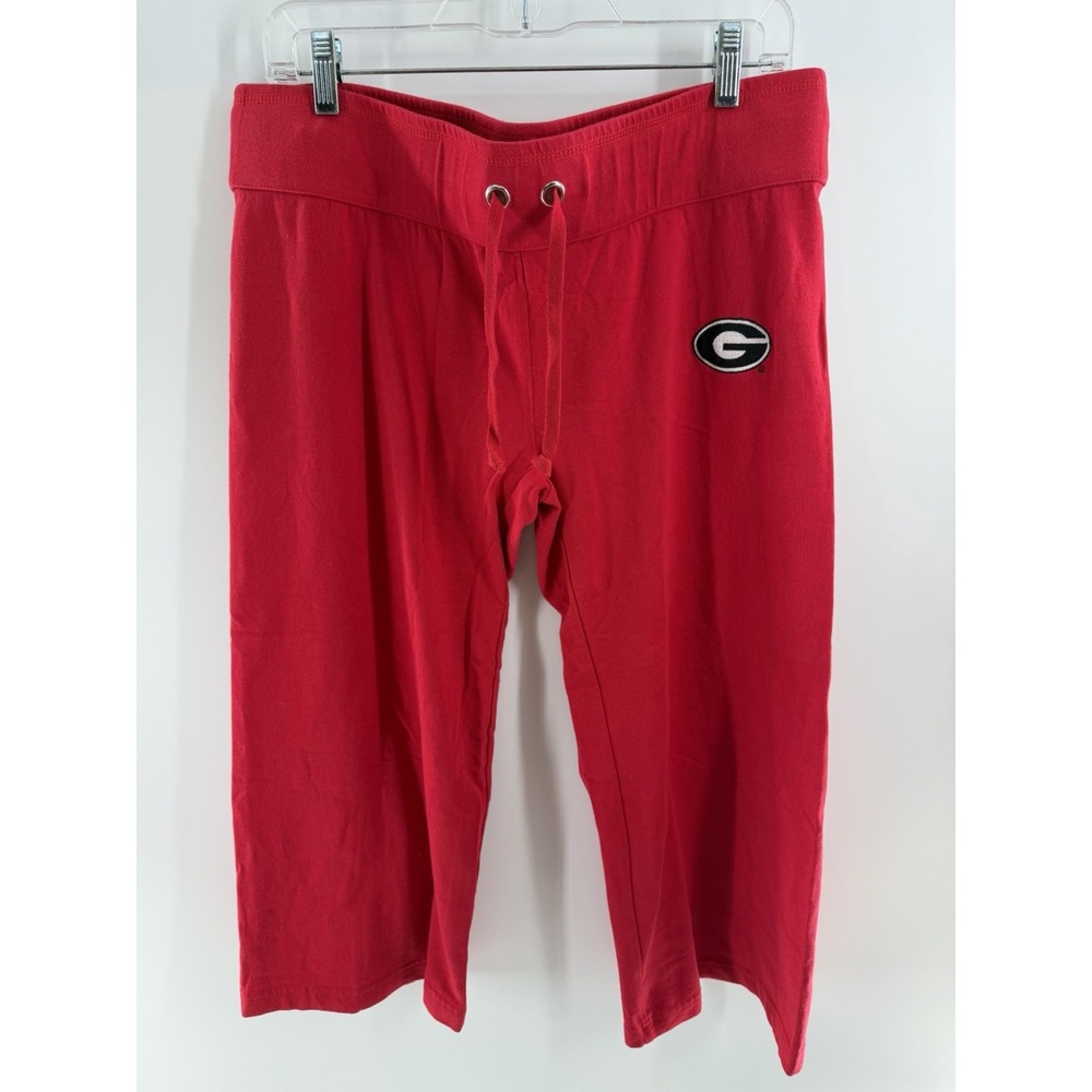 Georgia Bulldogs pants XL Ladies Capri Sweat Pants Official License Fanwear Red